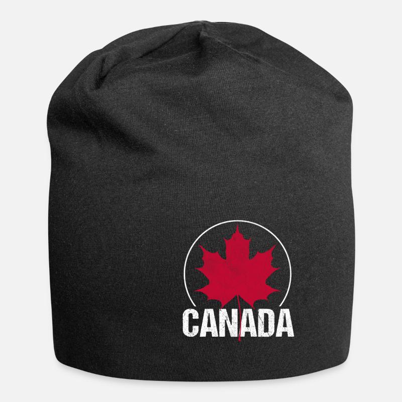 Kanada - Jersey-Beanie - Schwarz