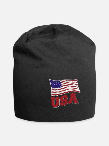 Amerika USA - Jersey-Beanie - Schwarz