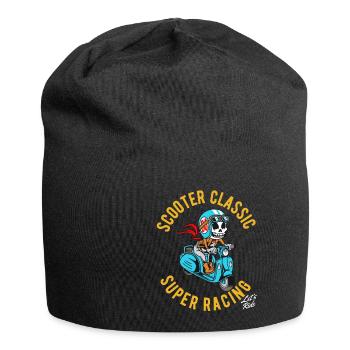Squelette classique de scooters - Bonnet en jersey - noir - Devant