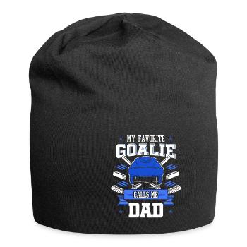 Mon gardien préféré m'appelle papa - Bonnet en jersey - noir - Devant