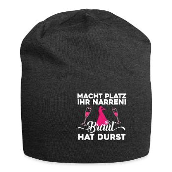 Junggesellinnenabschied Team Braut Geschenk - Jersey-Beanie - Anthrazit - Vorne