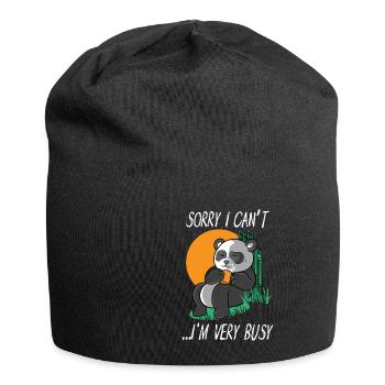 Panda– Pandabär –Sarkasmus - Sarkastisch - Jersey-Beanie - Schwarz - Vorne