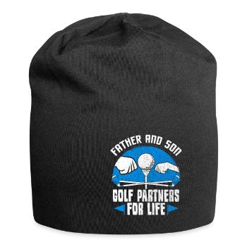 Golfing Golfer Father Son Golfing Gift - Jersey Beanie - black - Front