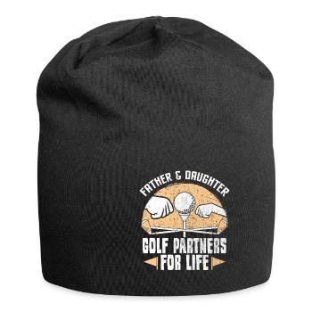 Golfen Golfer Golf Vater Tochter Geschenk - Jersey-Beanie - Schwarz - Vorne
