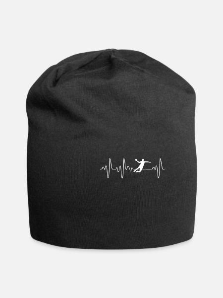 Handball Heartbeat - Jersey-Beanie - Schwarz