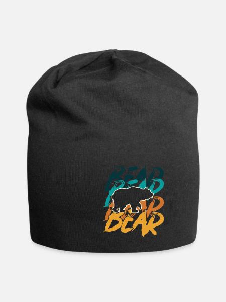 Bär Bären - Jersey-Beanie - Schwarz