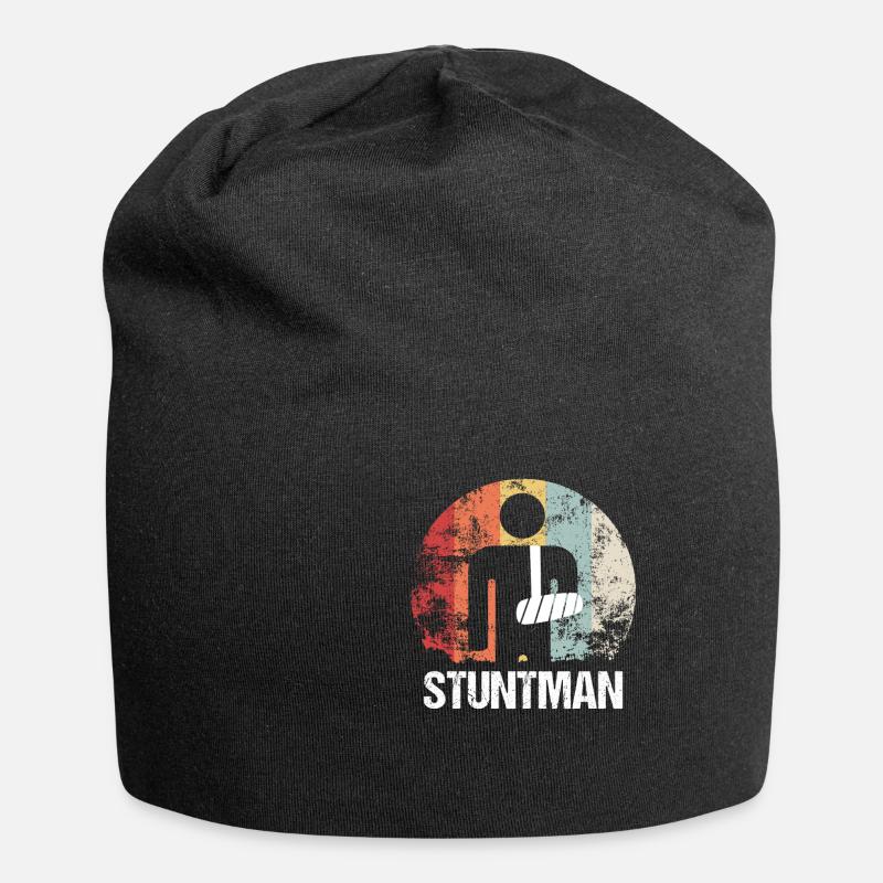 Stuntman Arm Gebrochen Bruch Geschenk Krankenhaus - Jersey-Beanie - Schwarz