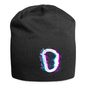 Chemise rétro d'escalade de nerd d'escalade - Bonnet en jersey - noir - Devant