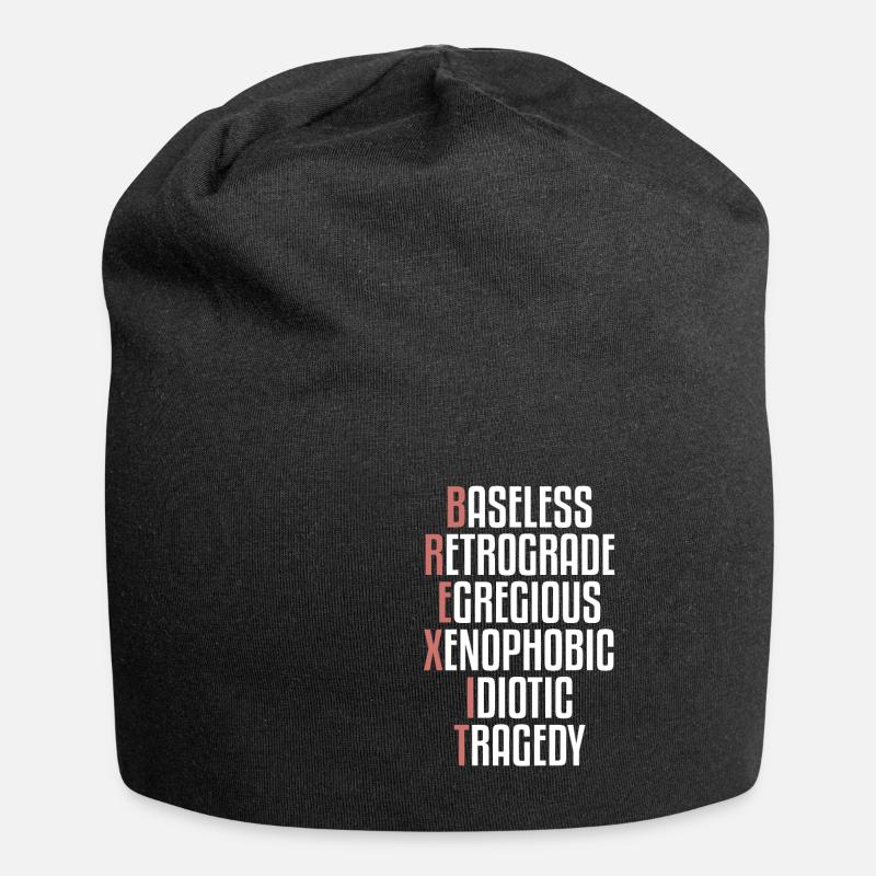 Brexit, British Exit, EU exit, referendum - Jersey Beanie - black