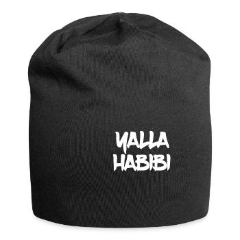 Yalla Habibi | Arabischer Ausdruck, mein Liebling - Jersey-Beanie - Schwarz - Vorne