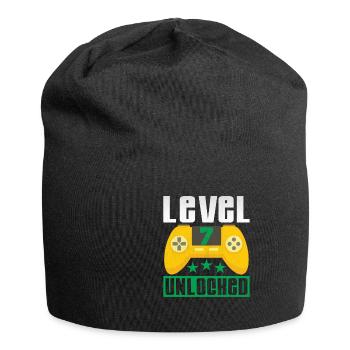 Level 7 reached - Jersey Beanie - black - Front