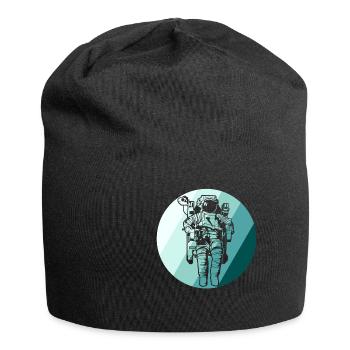 Astronaut in the circle - Jersey Beanie - black - Front
