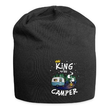 Camper King - for camping, outdoor, camping - Jersey Beanie - black - Front