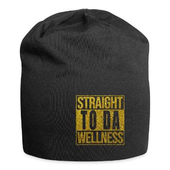 Wellness Urlaub Erholung Relaxen Fitness Geschenk - Jersey-Beanie - Schwarz - Vorne