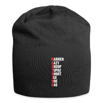 Westside Hip Hop West Coast Rap 90er Geschenk - Jersey-Beanie - Schwarz - Vorne