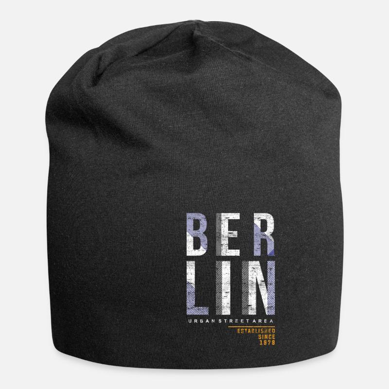 Berlin - Jersey-Beanie - Schwarz