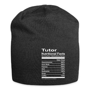T-shirt nutritionnel tuteur - Bonnet en jersey - charbon - Devant