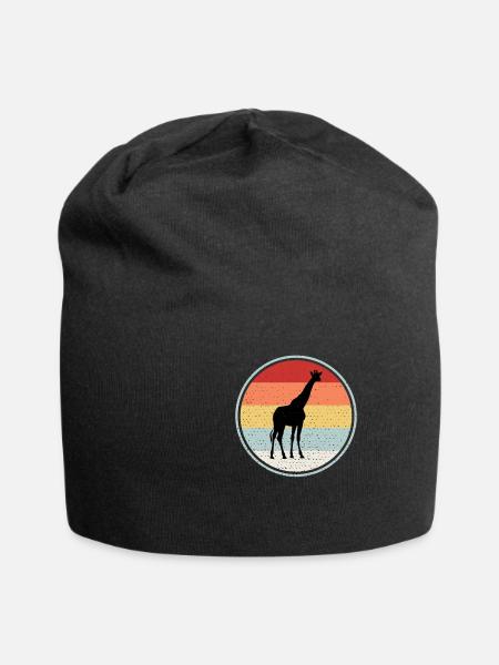 Giraffe - Jersey-Beanie - Schwarz