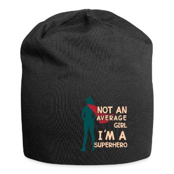 Femme super-héros - Bonnet en jersey - noir - Devant