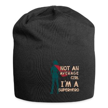 Idée de cadeau pour le héros super-héros femme Cap Superkraft - Bonnet en jersey - noir - Devant