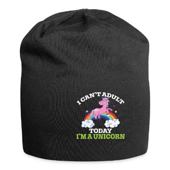 Ich bin nicht erwachsen - Jersey-Beanie - Schwarz - Vorne