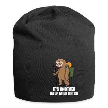 Paresseux randonnée Wanderlust Go cadeau de camping - Bonnet en jersey - noir - Devant