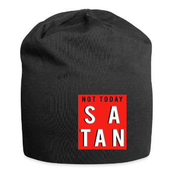 Nicht heute Satan - Jersey-Beanie - Schwarz - Vorne