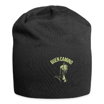 Jakobsweg Pilger - Jersey-Beanie - Schwarz - Vorne