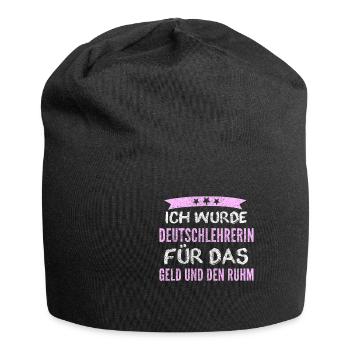 German teacher Lustig Gift - Jersey Beanie - black - Front
