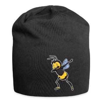 Abeille abeille tamponnant danse cadeau drôle de miel - Bonnet en jersey - noir - Devant