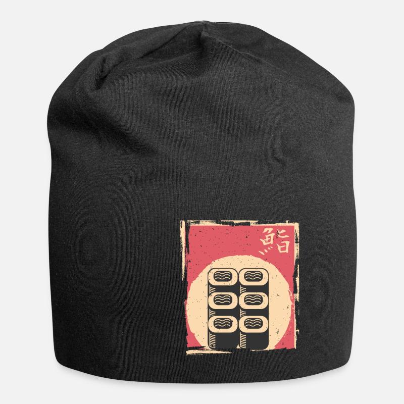 Sushi - Jersey-Beanie - Schwarz