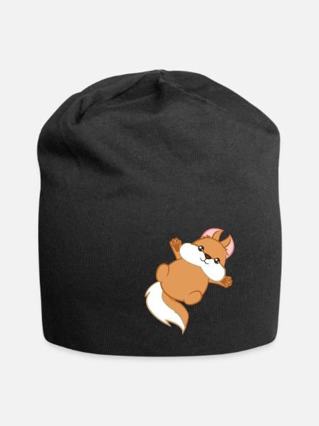 Eichhörnchen - Hörnchen - Geschenk - Niedlich - Jersey-Beanie - Schwarz