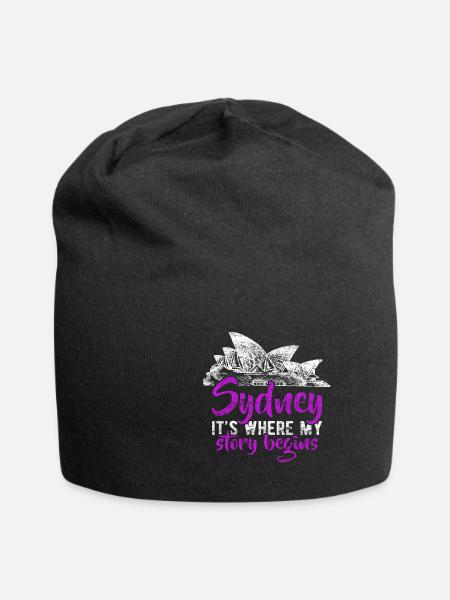 Sydney - Jersey Beanie - black