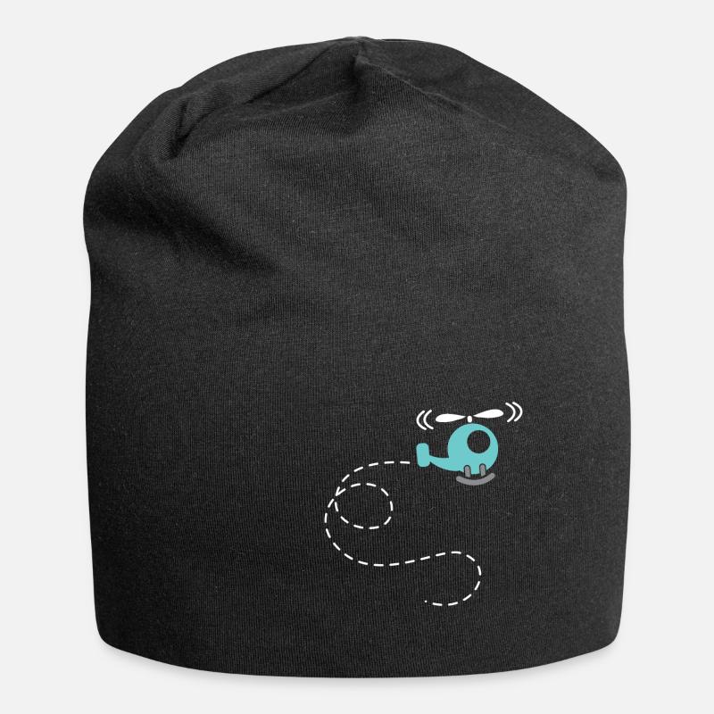 Hélicoptère cadeau hélicoptère hélicoptère enfants bébé - Bonnet en jersey - noir