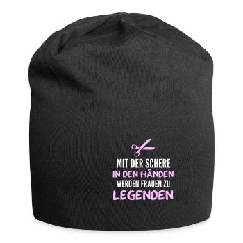 Friseurin - Jersey-Beanie - Schwarz - Vorne