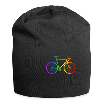 Vélo de route sport vélo arc en ciel couleurs arc en ciel - Bonnet en jersey - noir - Devant