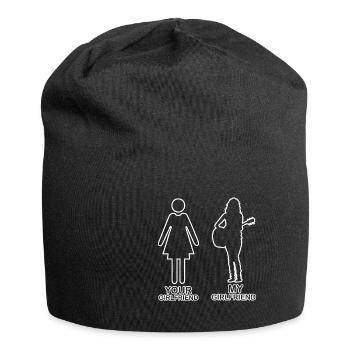 Meine Freundin spielt Gitarre Country Gitarristin - Jersey-Beanie - Schwarz - Vorne
