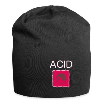 LSD Tab Ying Yang Acid T-Shirt Psychedelic Goa - Jersey Beanie - black - Front