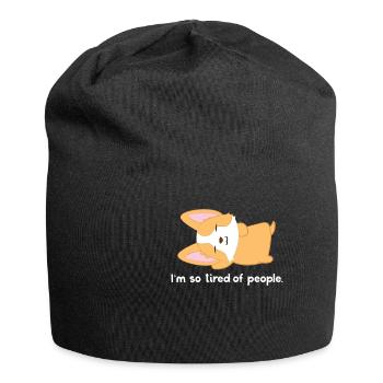 Corgi - Corgi T-Shirt - Introvert - Antisozial - Jersey-Beanie - Schwarz - Vorne