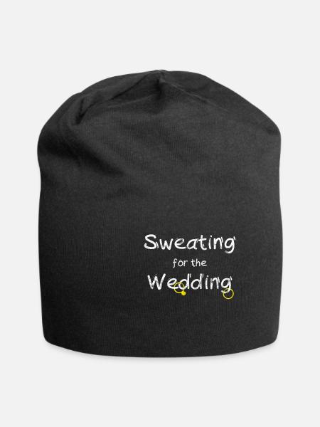 Hochzeit - Jersey-Beanie - Schwarz
