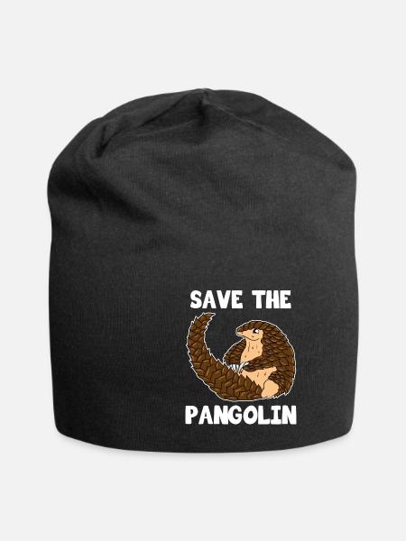 Pangolin Pangolin Récupération d'un cadeau animal rare - Bonnet en jersey - noir