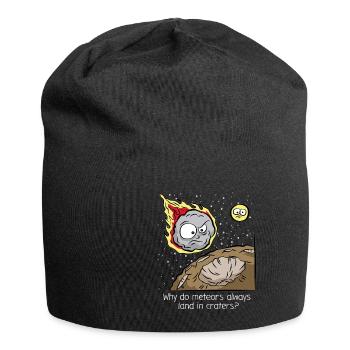 Meteor Meteorite comète d’impact cratère cadeau - Bonnet en jersey - noir - Devant