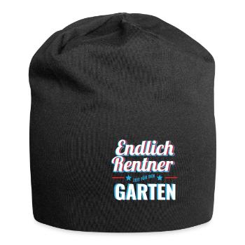 Rente 2019 Ruhestand 63 Kollegen Abschied Garten - Jersey-Beanie - Schwarz - Vorne