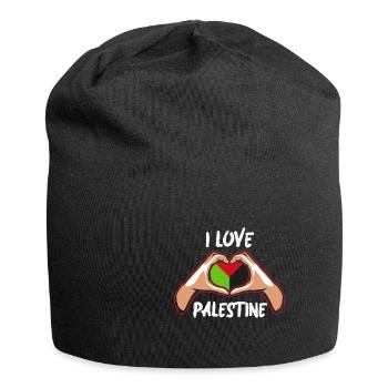 Palästina - Jersey-Beanie - Schwarz - Vorne