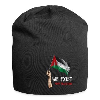 Palästina - Jersey-Beanie - Schwarz - Vorne