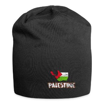 Palästina - Jersey-Beanie - Schwarz - Vorne