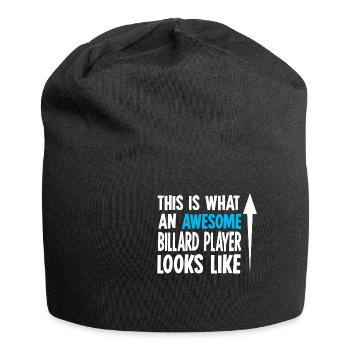 Billard - Jersey-Beanie - Schwarz - Vorne