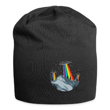 Paysage de montagne UFO extraterrestre - Bonnet en jersey - noir - Devant