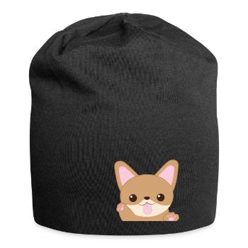 Chihuahua - Chihuahuas - Pattes - Mignon - Bonnet en jersey - noir - Devant