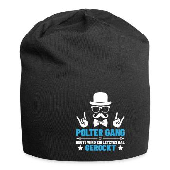 Junggesellenabschied Männer Polterabend Saufen Fun - Jersey-Beanie - Schwarz - Vorne
